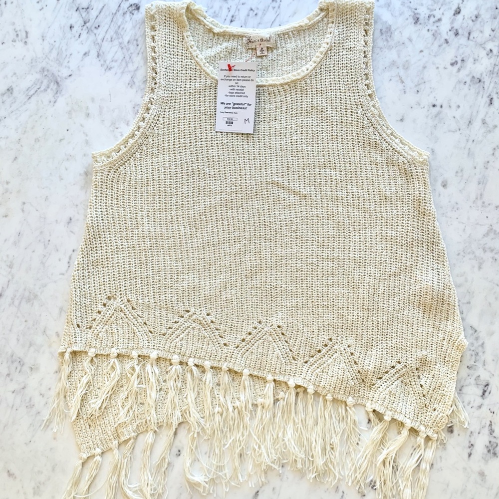 Women's Fringe Sweater Tank